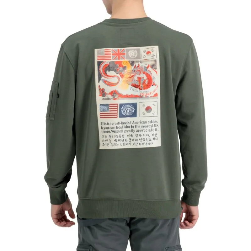 Alpha Industries Herren Sweater USN Blood Chit dark olive