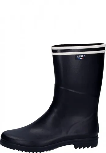 Kurzer Gummistiefel für Damen CHANTEBOOT STRIPES marine von Aigle | Jetzt entdecken