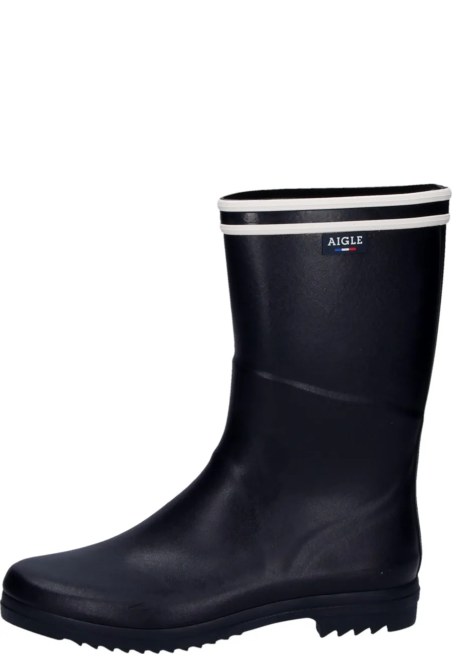 Kurzer Gummistiefel für Damen CHANTEBOOT STRIPES marine von Aigle | Jetzt entdecken